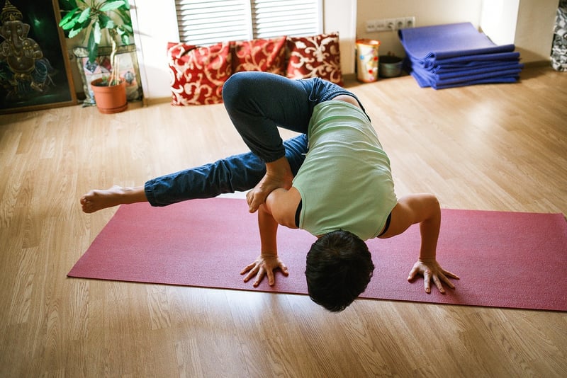 Yoga sunset pose